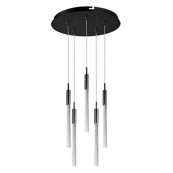 Et2 Scepter 5-Light 13" Wide Black Chrome Pendant Light E32775-91BC - main